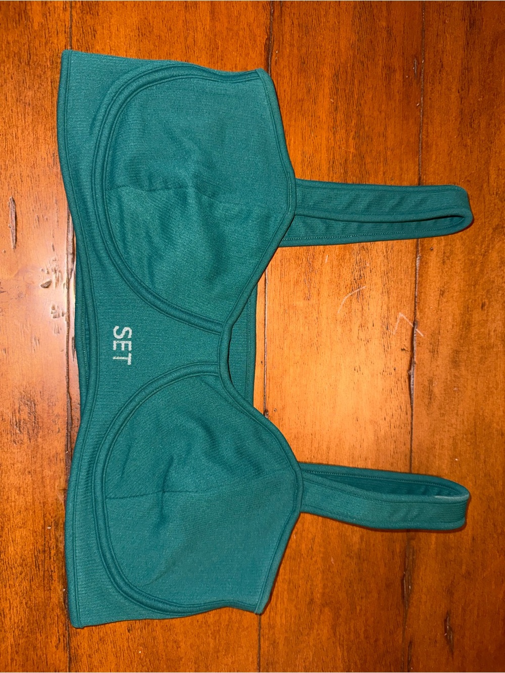 SET Active Teal Crop Sports Bra